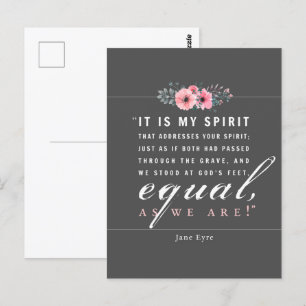 Jane Eyre - As We Are - Black Postcard