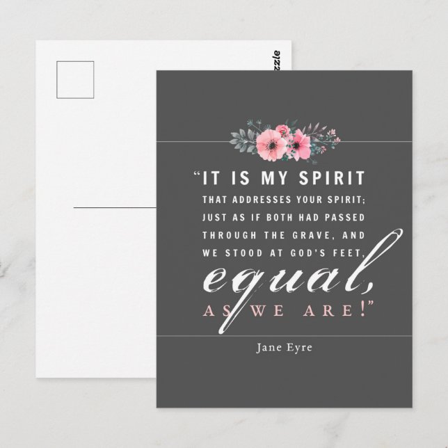 Jane Eyre - As We Are - Black Postcard (Front/Back)