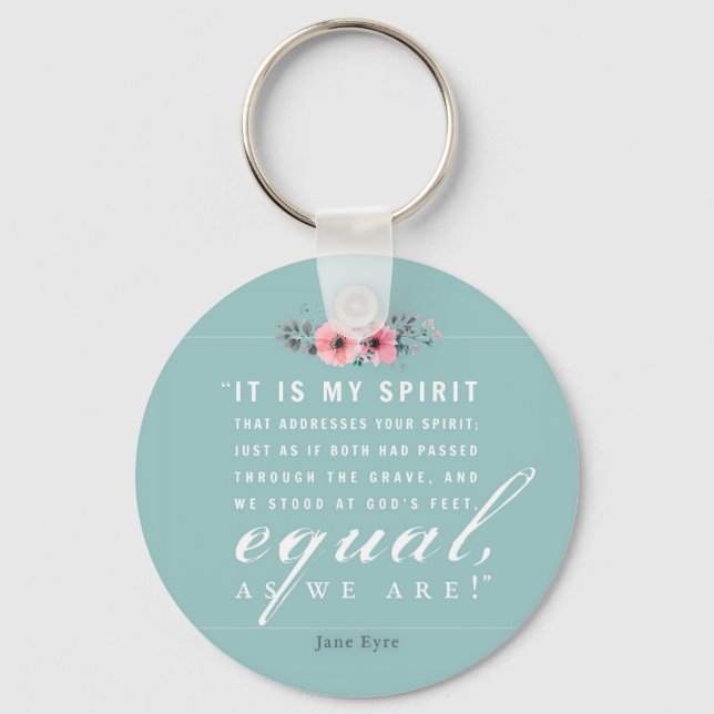 Jane Eyre - As We Are - Teal Key Ring (Front)