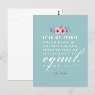 Jane Eyre - As We Are - Teal Postcard