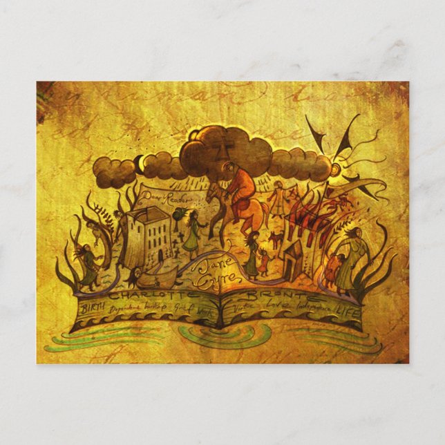 'Jane Eyre' book Postcard (Front)