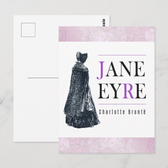 jane eyre,charlotte bronte,bronte sisters,booklove postcard (Front/Back)