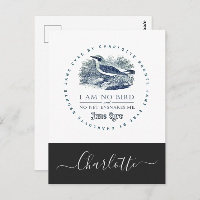 Jane Eyre - I Am No Bird - Add Your Name Postcard (Front/Back)