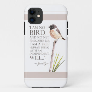 Jane Eyre - I Am No Bird - Brown Bird iPhone 11 Case