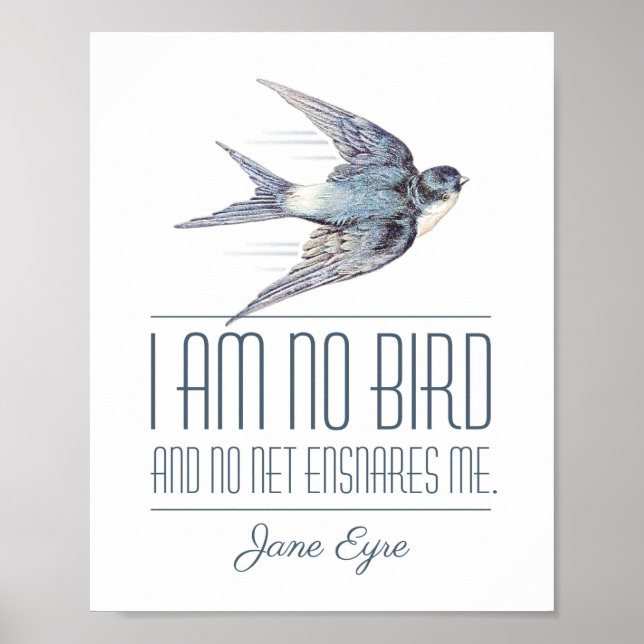 Jane Eyre - I Am No Bird - Flying Swallow Poster (Front)
