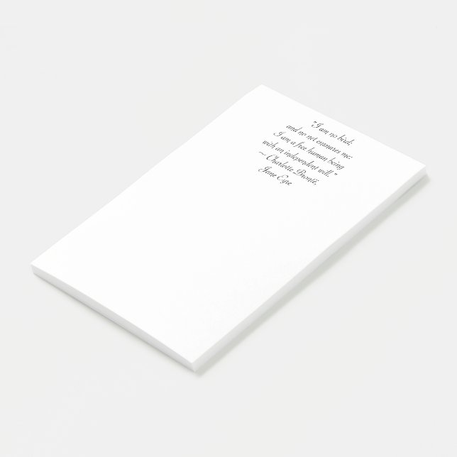 Jane Eyre I Am No Bird Quote Post-it Notes (Angled)