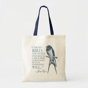 Jane Eyre - I Am No Bird - Swallow Tote Bag