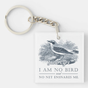 Jane Eyre - I Am No Bird - Vintage Bird Key Ring