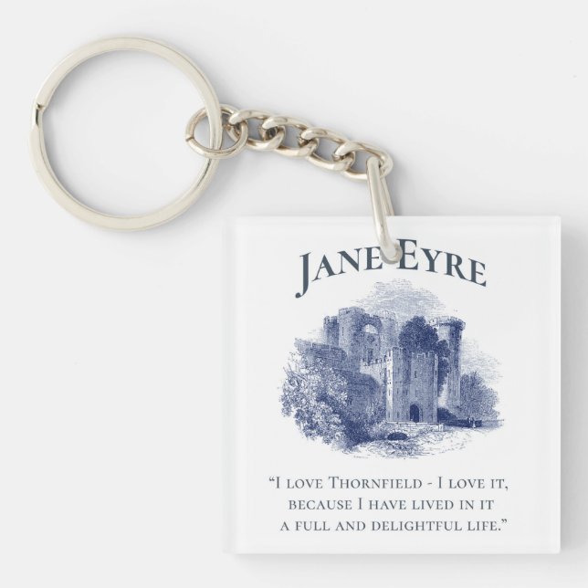 Jane Eyre - I Love Thornfield - Castle Key Ring (Front)