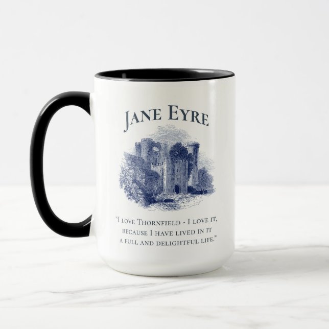 Jane Eyre - I Love Thornfield - Castle Mug (Left)