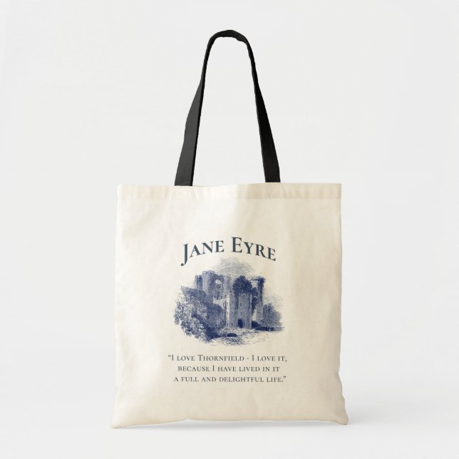 Jane Eyre - I Love Thornfield - Castle Tote Bag (Front)