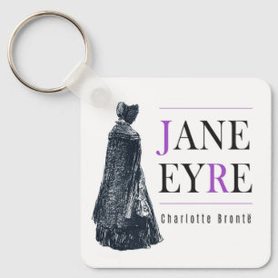 Jane Eyre in Cape and Bonnet Key Ring