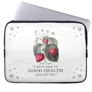 Jane Eyre - Keep In Good Health - Strawberries Laptop Sleeve