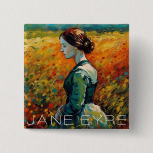 Jane Eyre Monet Style Painting 15 Cm Square Badge
