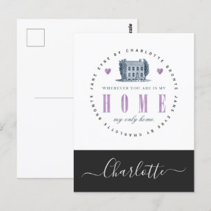 Jane Eyre - My Only Home - Add Your Name Postcard