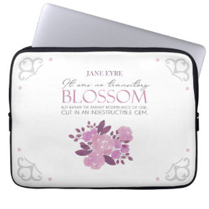 Jane Eyre - No Transitory Blossom - Pink Roses Laptop Sleeve