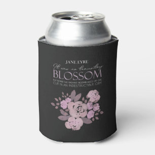 Jane Eyre - No Transitory Blossom - Roses on Black Can Cooler