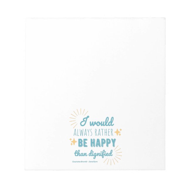 Jane Eyre Quote I - Blue Edition Notepad (Front)