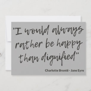 Jane Eyre Quote I Card
