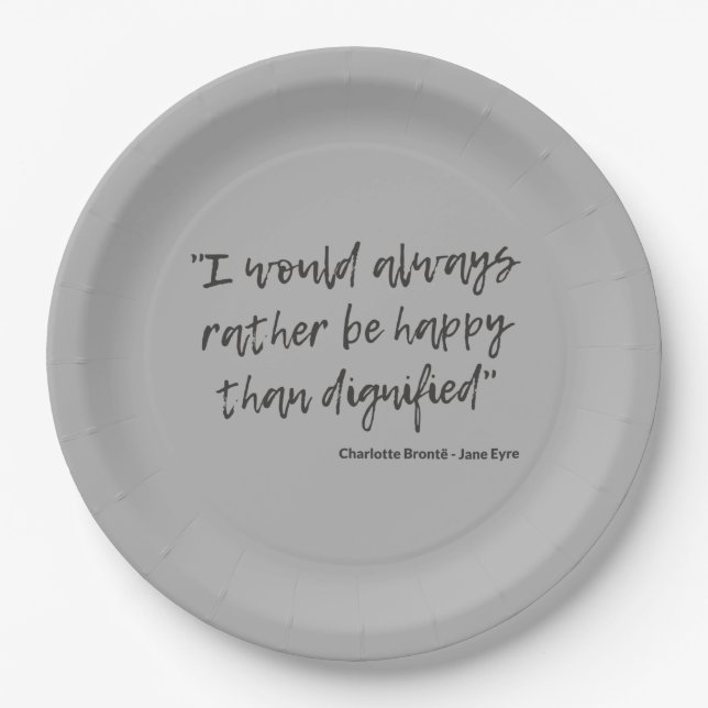 Jane Eyre Quote I Paper Plate (Front)