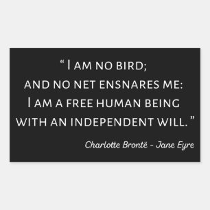 Jane Eyre Quote II - Classic Style Rectangular Sticker