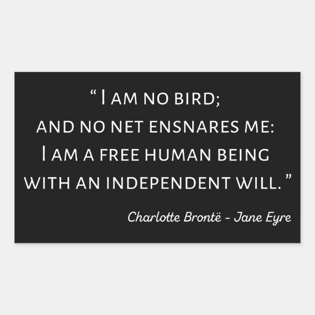 Jane Eyre Quote II - Classic Style Rectangular Sticker (Front)
