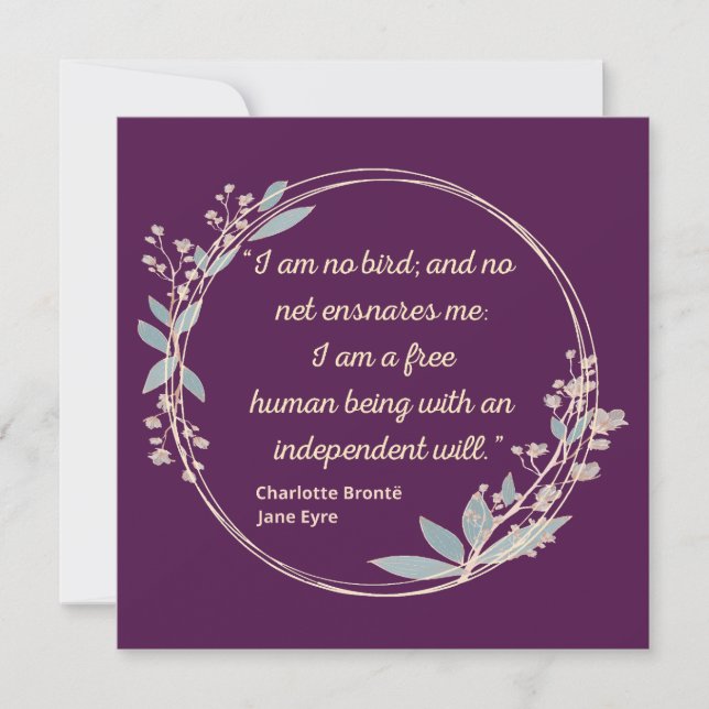 Jane Eyre Quote II - Cute Style (Front)