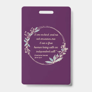 Jane Eyre Quote II - Cute Style ID Badge
