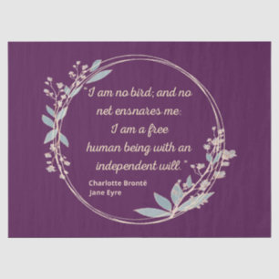 Jane Eyre Quote II - Cute Style Tissue Paper