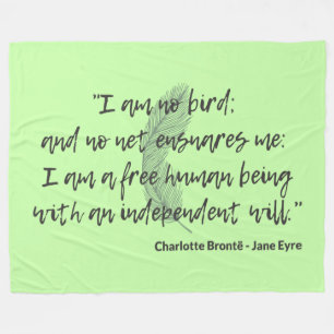 Jane Eyre Quote II Fleece Blanket