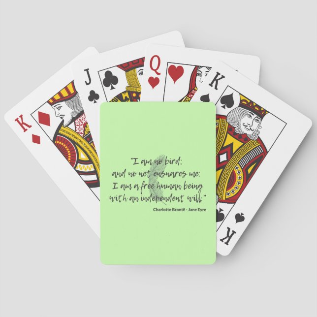 Jane Eyre Quote II Playing Cards (Back)