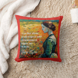 Jane Eyre Quote Monet Style Painting Cushion