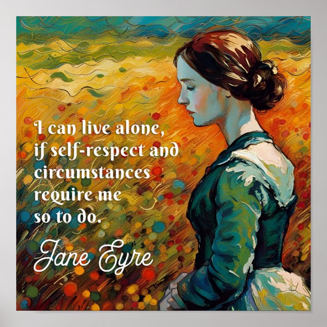 Jane Eyre Quote Monet Style Painting Poster (Front)