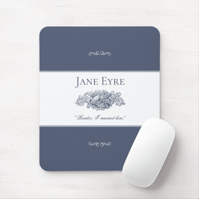 Jane Eyre - Reader I Married Him - Doves Dark Grey Mouse Pad (With Mouse)