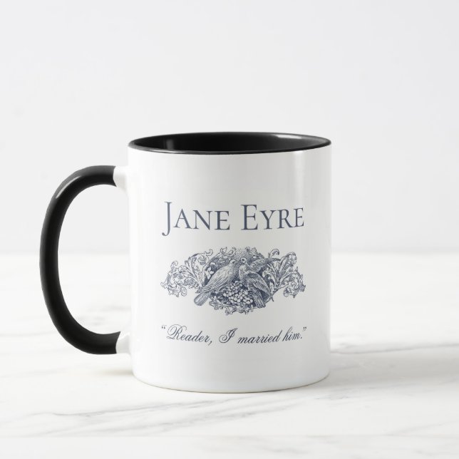 Jane Eyre - Reader I Married Him - Doves Mug (Left)