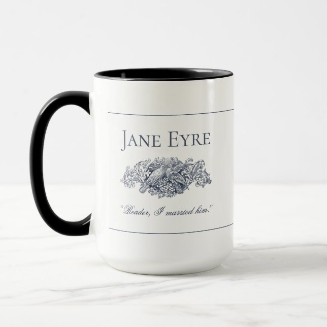 Jane Eyre - Reader I Married Him - Doves Mug (Left)