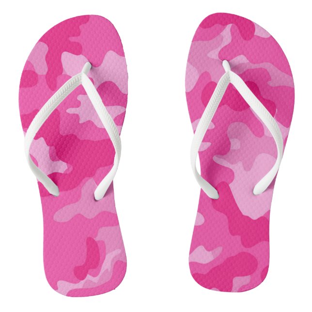 Jane GI Military Pink Camouflage Shower Party Thongs (Footbed)
