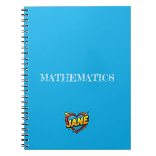 Jane Heart Blue Notebook