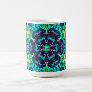 JANE ~ Pretty Glittery Pattern ~ Personalised ~ Coffee Mug