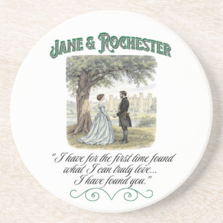 Jane & Rochester Thornfield Hall Romantic Quote  Coaster