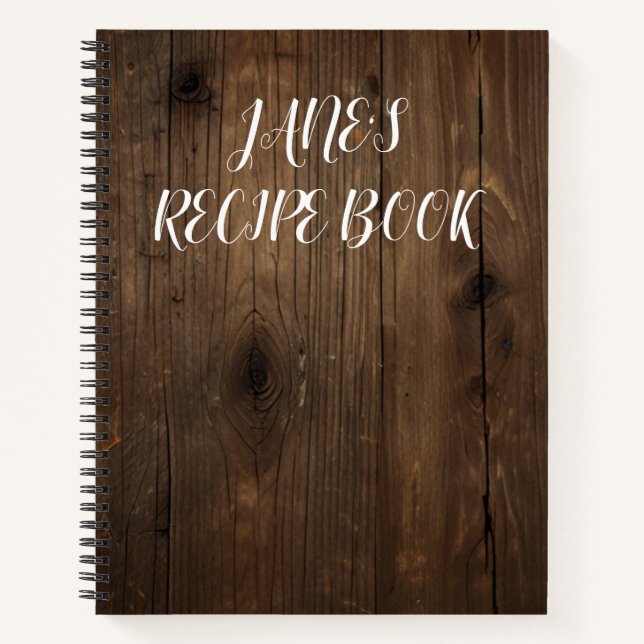 Jane’s Personalised Recipe Notebook (Front)