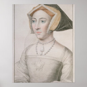 Jane Seymour (c.1509-37) engraved by Francesco Bar Poster