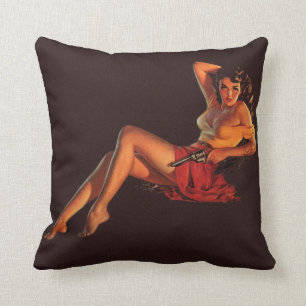 Jane With Pop Gun Cushion