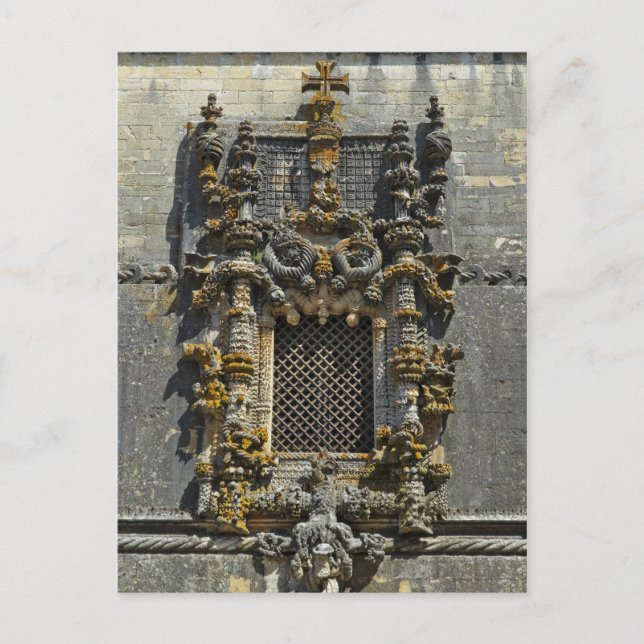 Janela do Capitulo in Tomar. Portugal Postcard (Front)