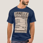 Janelle Nutrition Facts Name Nickname Alias Title  T-Shirt<br><div class="desc">Janelle Nutrition Facts Name Nickname Alias Title Friends .</div>