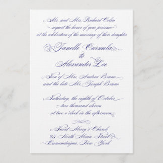 Janelle wedding invitation
