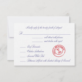 Janelle wedding rsvp card