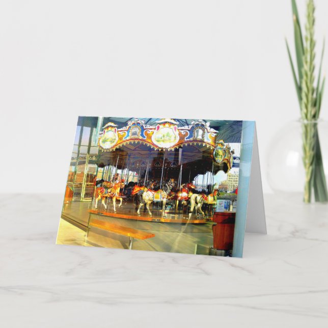 JANE'S CAROUSEL-BROOKLYN BRIDGE PARK GREETING CARD (Front)