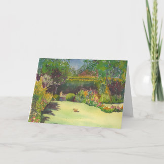 Jane's Garden II Original Watercolor Card