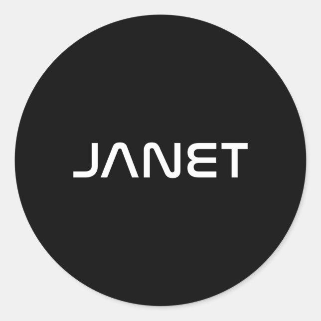 Janet Classic Round Sticker (Front)